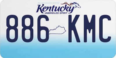 KY license plate 886KMC