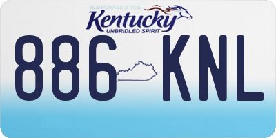 KY license plate 886KNL