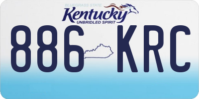 KY license plate 886KRC