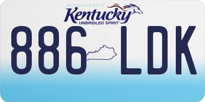 KY license plate 886LDK