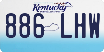 KY license plate 886LHW
