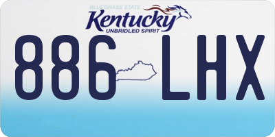KY license plate 886LHX