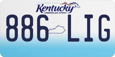 KY license plate 886LIG