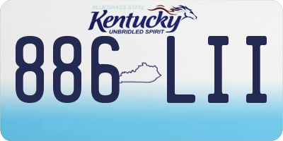 KY license plate 886LII