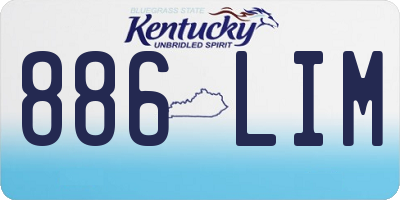 KY license plate 886LIM