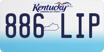 KY license plate 886LIP