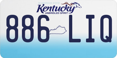 KY license plate 886LIQ