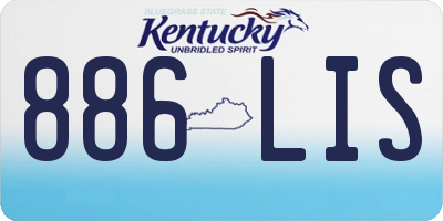 KY license plate 886LIS