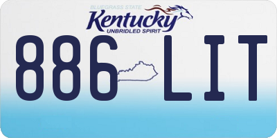 KY license plate 886LIT