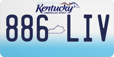 KY license plate 886LIV
