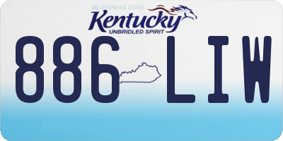 KY license plate 886LIW