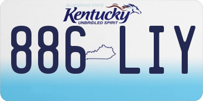 KY license plate 886LIY