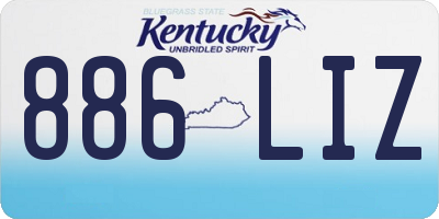 KY license plate 886LIZ