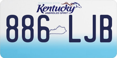 KY license plate 886LJB