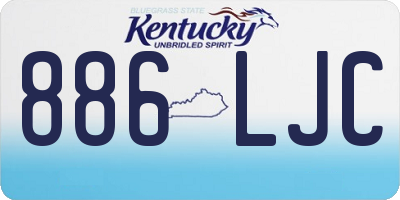 KY license plate 886LJC