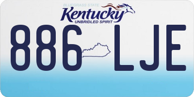 KY license plate 886LJE