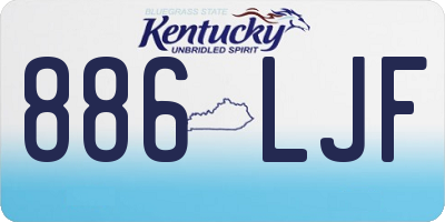 KY license plate 886LJF