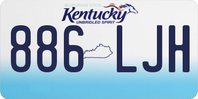 KY license plate 886LJH