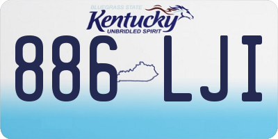 KY license plate 886LJI