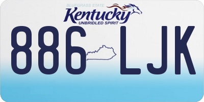 KY license plate 886LJK