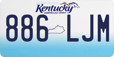 KY license plate 886LJM