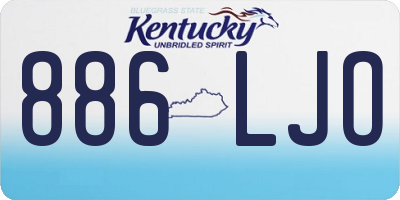 KY license plate 886LJO