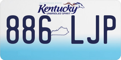 KY license plate 886LJP