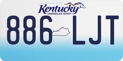 KY license plate 886LJT