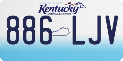 KY license plate 886LJV
