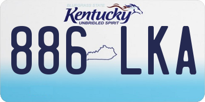 KY license plate 886LKA