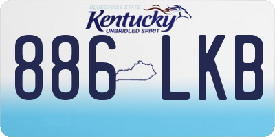 KY license plate 886LKB