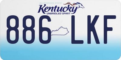 KY license plate 886LKF