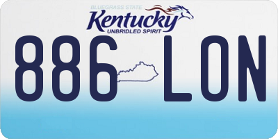 KY license plate 886LON
