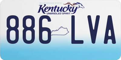 KY license plate 886LVA