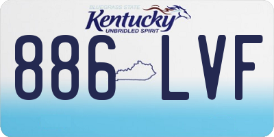 KY license plate 886LVF