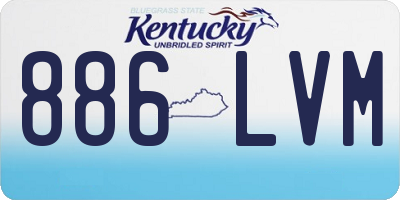 KY license plate 886LVM