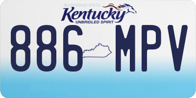 KY license plate 886MPV