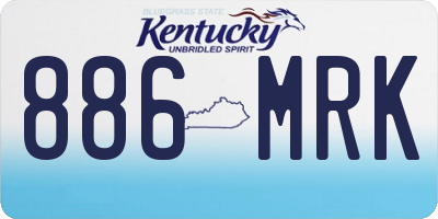 KY license plate 886MRK