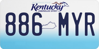 KY license plate 886MYR