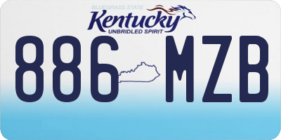 KY license plate 886MZB