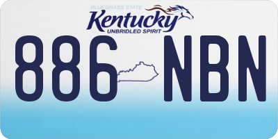 KY license plate 886NBN