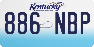 KY license plate 886NBP