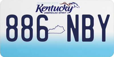 KY license plate 886NBY