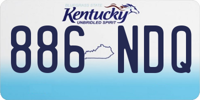 KY license plate 886NDQ
