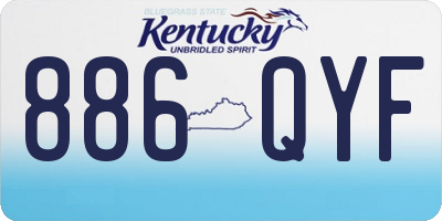 KY license plate 886QYF