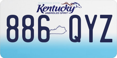 KY license plate 886QYZ