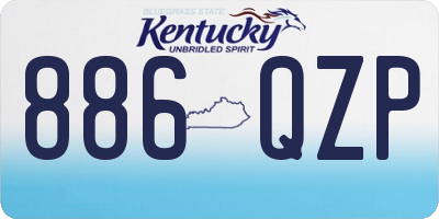KY license plate 886QZP