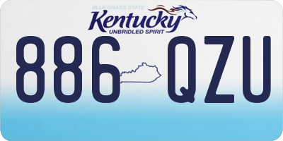 KY license plate 886QZU