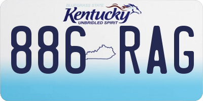 KY license plate 886RAG