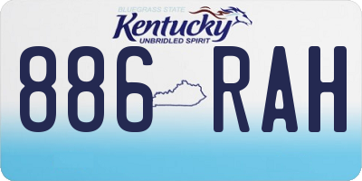 KY license plate 886RAH